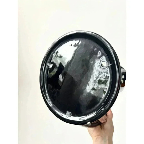 MCM Royal Haeger Drip Glaze Ultra Tall Black & Green Pitcher - 16" tall - Picture 9 of 10